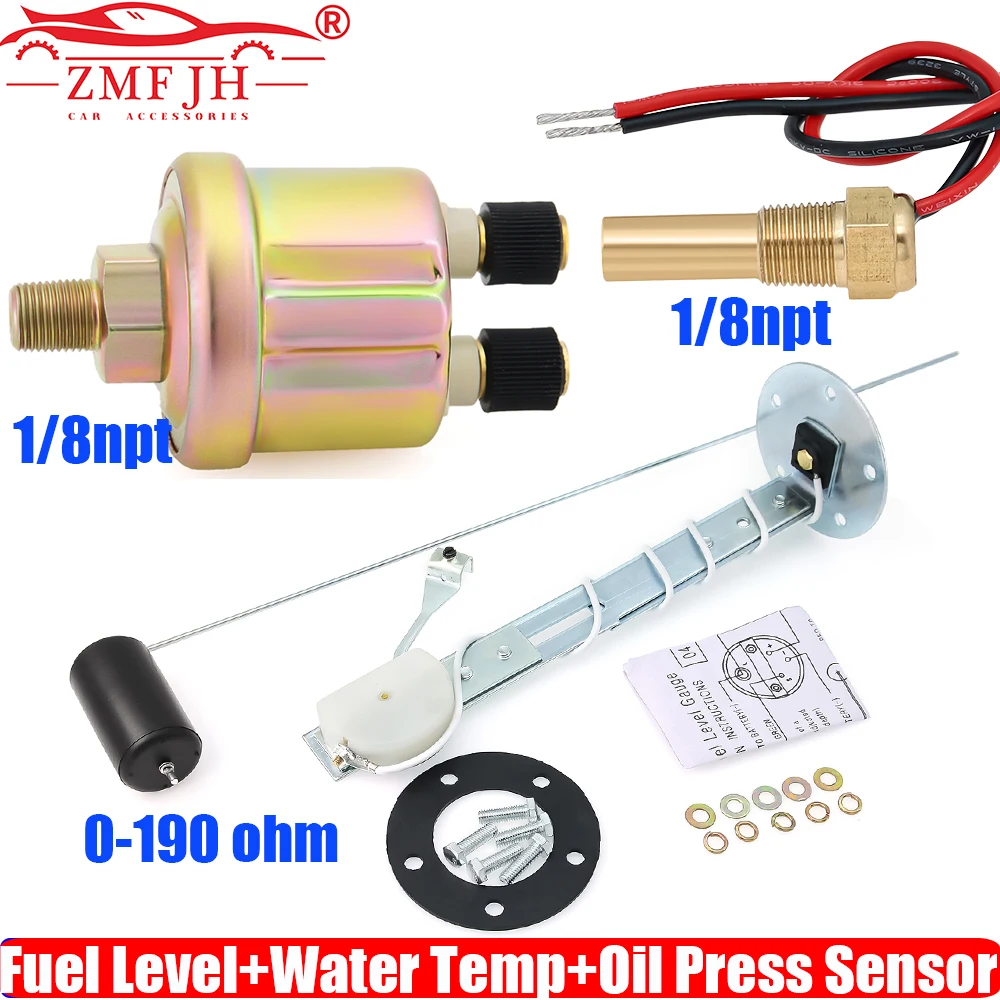ZMFJH 3 шт. набор датчиков 0-190 Ом датчик уровня топлива поплавковый датчик уровня масла 0-10 бар датчик давления масла датчик температуры воды 
ZMFJH 3 шт. набор датчиков 0-190 Ом датчик уровня топлива поплавковый датчик уровня масла 0-10 бар датчик давления масла датчик температуры воды