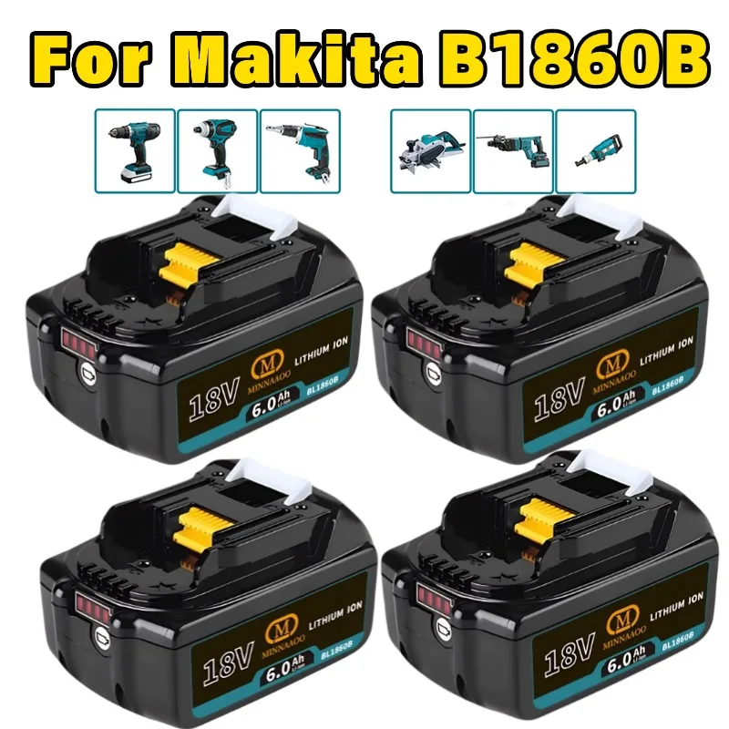 Original For Makita 18V 6A Rechargeable Power Battery For makita with LED Li-ion Replacement LXT BL1860B BL1860 BL1850 Charger
Original For Makita 18V 6A Rechargeable Power Battery For makita with LED Li-ion Replacement LXT BL1860B BL1860 BL1850 Charger