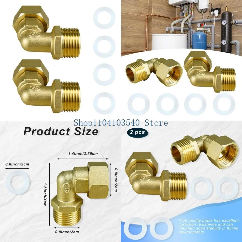 02DC 2pack Durability Brass Elbow Fitting With Hand Tight Sealing Bend Connector
02DC 2pack Durability Brass Elbow Fitting With Hand Tight Sealing Bend Connector