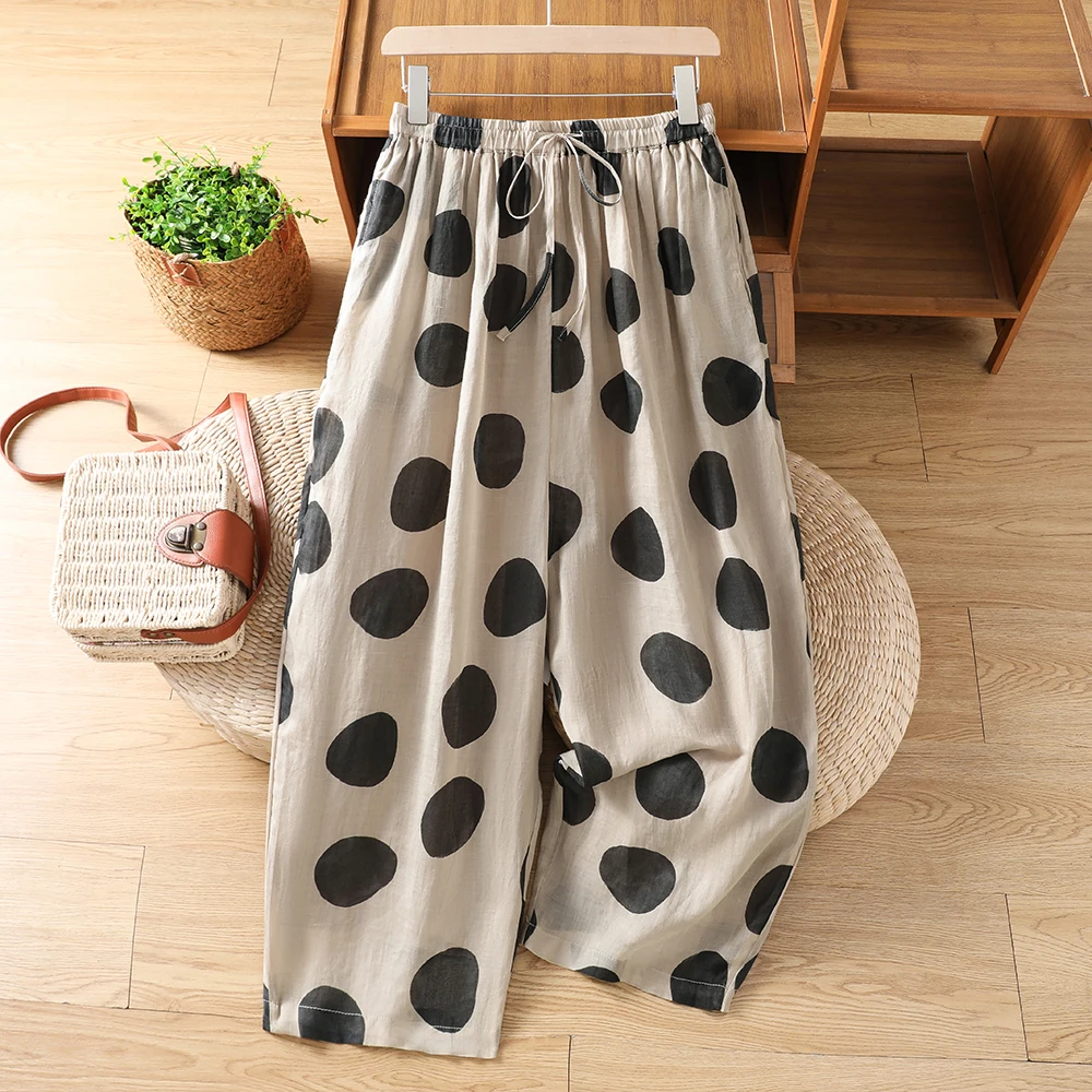 plus Size Women's Casual Pants Spring Summer New Polka Dot Print Harlan Wide Leg Pants Comfortable Casual Trousers
plus Size Women's Casual Pants Spring Summer New Polka Dot Print Harlan Wide Leg Pants Comfortable Casual Trousers