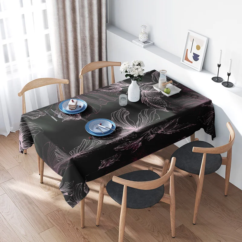 Luxury Dining Table ClothDark Floral Design with Pink and White Accents Modern Polyester Table Cover for Home Decor Easy Cleanin
Luxury Dining Table ClothDark Floral Design with Pink and White Accents Modern Polyester Table Cover for Home Decor Easy Cleanin
