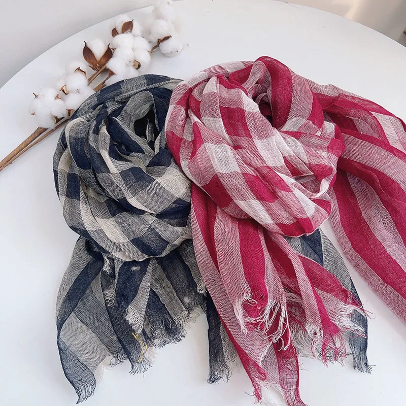 2020 New Design Women Linen Scarf Summer Beach Burgundy Paid Long Shawl With Tassels Big Size 70x210cm
2020 New Design Women Linen Scarf Summer Beach Burgundy Paid Long Shawl With Tassels Big Size 70x210cm