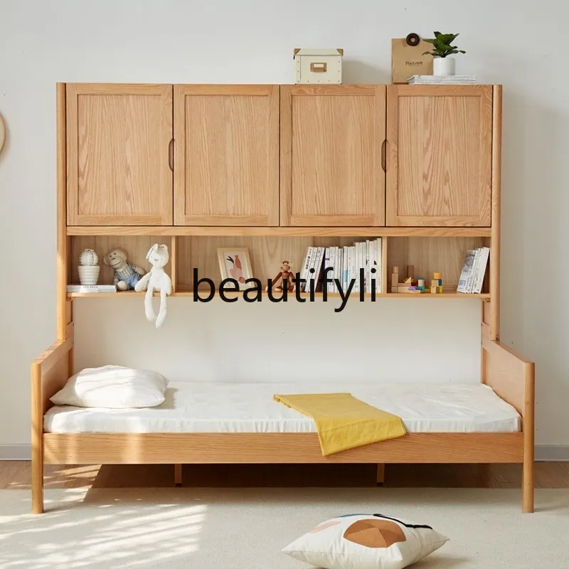 Solid Wood Wardrobe Bed Red Oak Simple Multifunctional Storage Cabinet Bed Nordic Bookshelf Integrated
Solid Wood Wardrobe Bed Red Oak Simple Multifunctional Storage Cabinet Bed Nordic Bookshelf Integrated