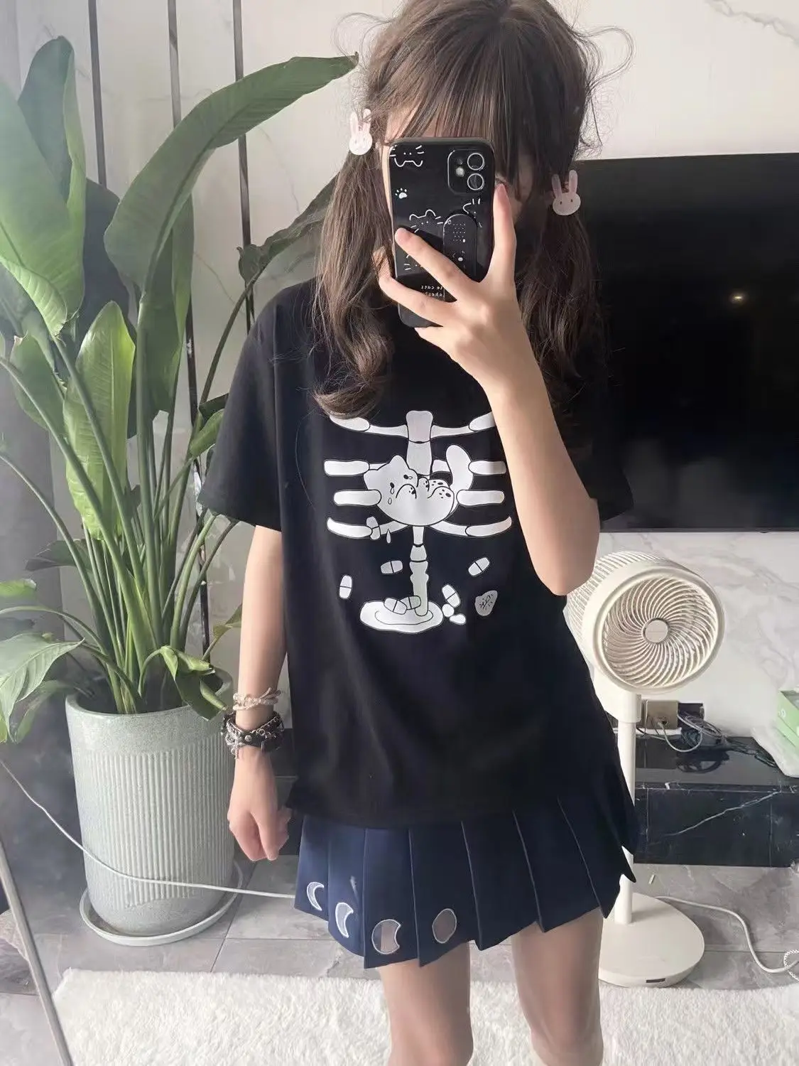 Y2K Cartoon Skull Kitten Printed T-shirt Japanese Harajuku Subculture Tshirts Preppy Oversize Casual Tees Women Sweet Cute Tops
Y2K Cartoon Skull Kitten Printed T-shirt Japanese Harajuku Subculture Tshirts Preppy Oversize Casual Tees Women Sweet Cute Tops