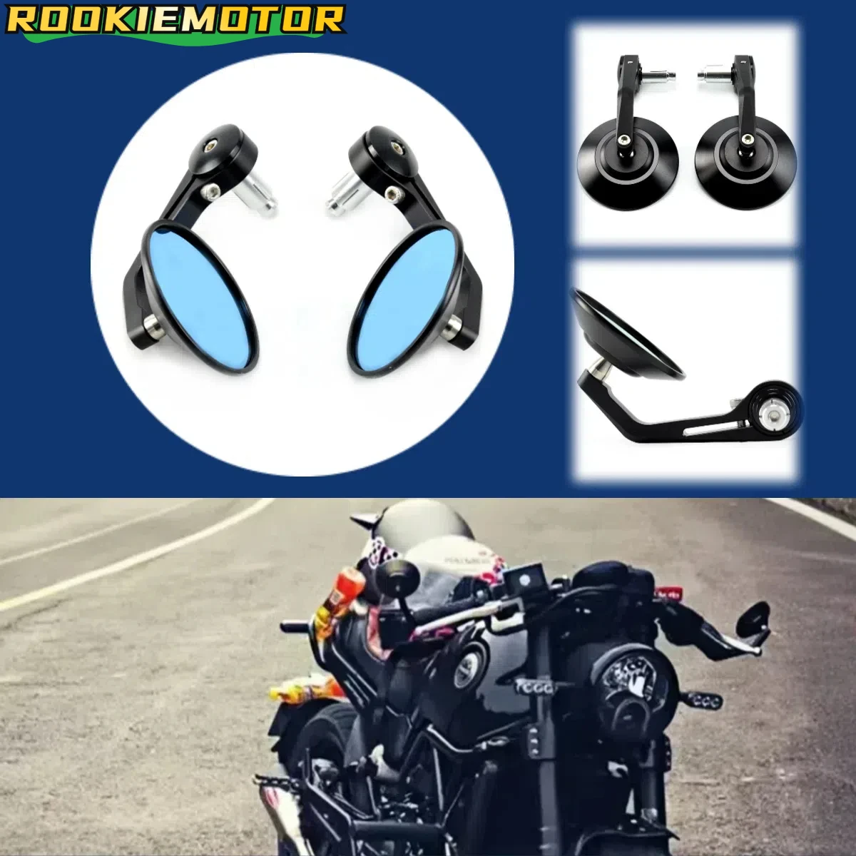 Universal For Motorcycle Bar End Anti-dazzling Round Rearview Mirror 7/8" Handle Bar Side Mirror
Universal For Motorcycle Bar End Anti-dazzling Round Rearview Mirror 7/8" Handle Bar Side Mirror