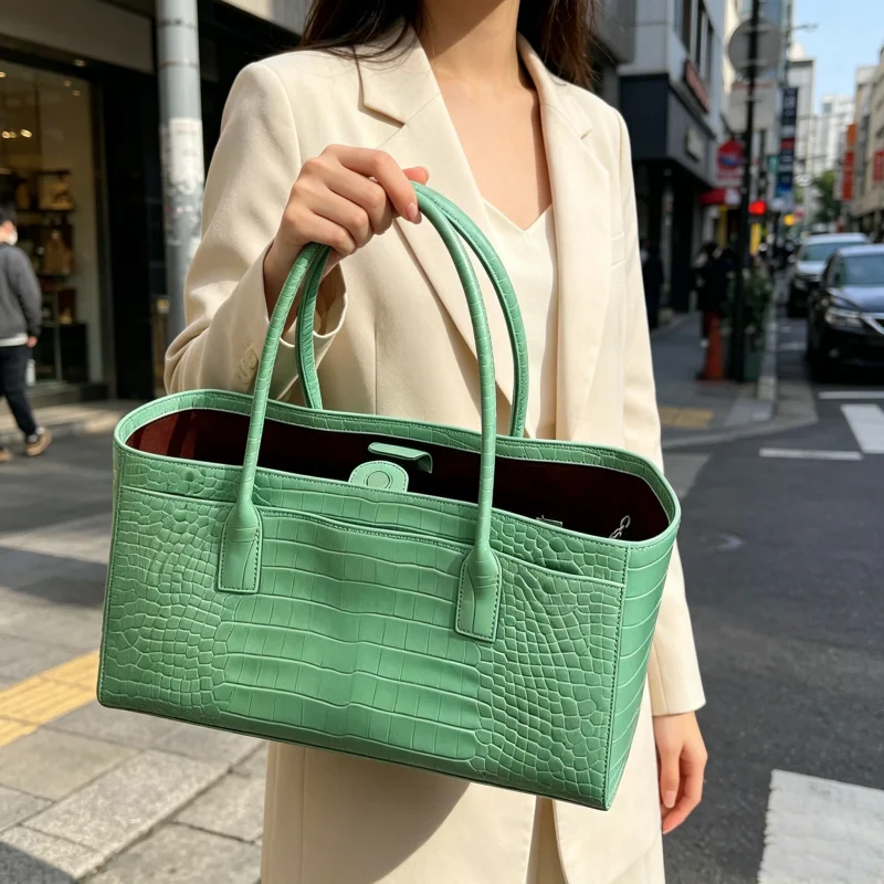 Fashion Trendy Green Crocodile Texture Tote Bag High-end Luxury PU Leather Handbag Large Capacity Retro Elegant Commuting Bags
Fashion Trendy Green Crocodile Texture Tote Bag High-end Luxury PU Leather Handbag Large Capacity Retro Elegant Commuting Bags