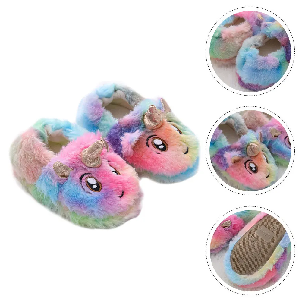 1Pair Cartoon Unicorn Children Slippers Warm Cozy Indoor Wearing Slippers Mute Sole Safe Skin-Friendly Fall Winter Household
1Pair Cartoon Unicorn Children Slippers Warm Cozy Indoor Wearing Slippers Mute Sole Safe Skin-Friendly Fall Winter Household