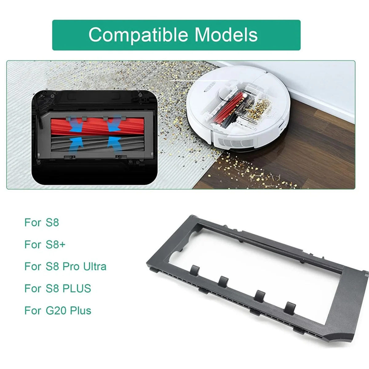 Крышка основной щетки для робота-пылесоса Roborock S8, S8+, S8 Pro Ultra, S8 Plus, G20 Plus, крышка роликовой щетки
Крышка основной щетки для робота-пылесоса Roborock S8, S8+, S8 Pro Ultra, S8 Plus, G20 Plus, крышка роликовой щетки