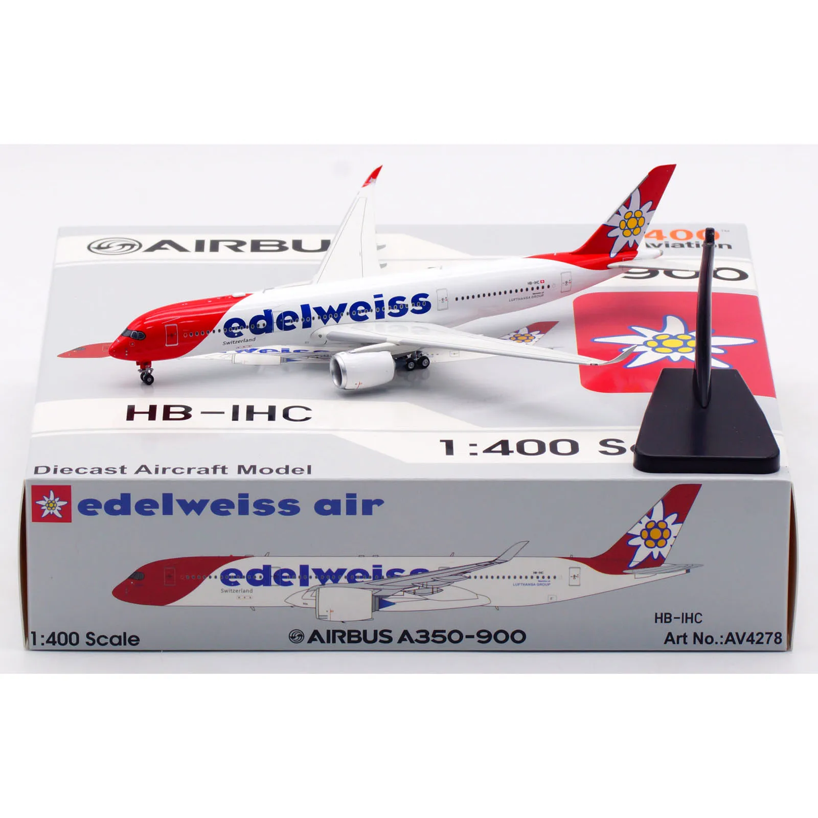 AV4278 Alloy Collectible Plane Gift Aviation 1:400 Edelweiss Airlines Airbus A350-900 Diecast Aircraft Jet Model HB-IHC
AV4278 Alloy Collectible Plane Gift Aviation 1:400 Edelweiss Airlines Airbus A350-900 Diecast Aircraft Jet Model HB-IHC