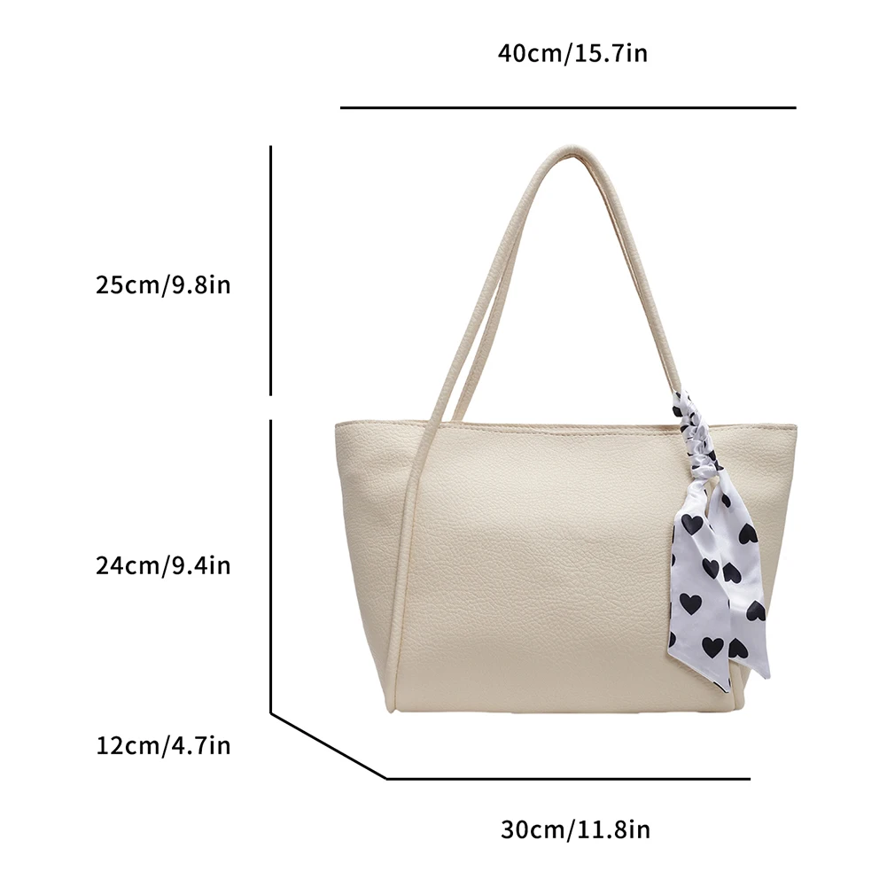Women PU Tote Bag Fashion Shoulder Bag Large Capacity Simple Shopping Bag with Silk Scarf Chic Hobo Bag Top Handle Bag
Women PU Tote Bag Fashion Shoulder Bag Large Capacity Simple Shopping Bag with Silk Scarf Chic Hobo Bag Top Handle Bag