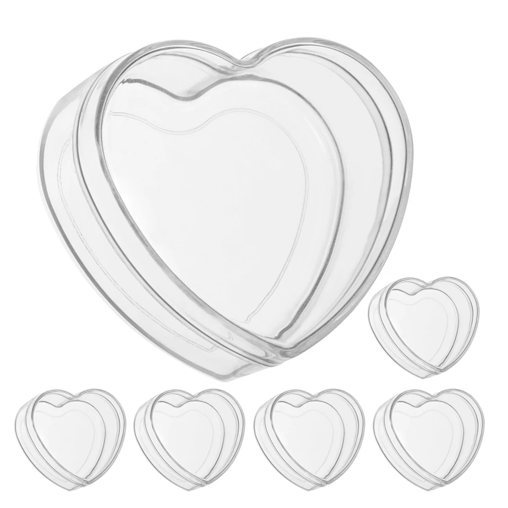 6 Pcs Heart Shaped Boxes Transparent Gift Packaging Small Treat Containers Wedding Party Candy Storage Bulk Clear Jewelry
6 Pcs Heart Shaped Boxes Transparent Gift Packaging Small Treat Containers Wedding Party Candy Storage Bulk Clear Jewelry