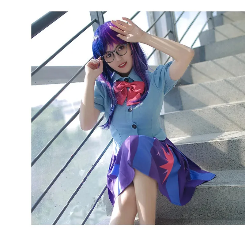 CyTwilight Sparkle Human Dress Косплей Костюм Рубашка моряка Короткое платье Хэллоуин Карнавальная вечеринка Униформа Комплект с париком и аксессуарами
CyTwilight Sparkle Human Dress Косплей Костюм Рубашка моряка Короткое платье Хэллоуин Карнавальная вечеринка Униформа Комплект с париком и аксессуарами