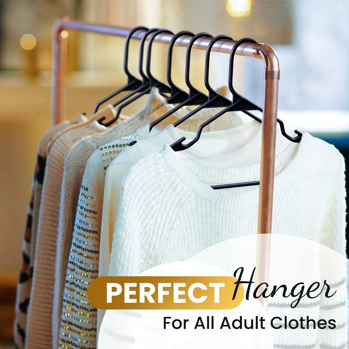 100 Pack Adult Plastic Hanger For Shirt Pants Coats Dresses Skirts Suits Jackets - Standard Thick Coat Hanger - Sturdy & Durable Design With Shoulder Grooves Hook
100 Pack Adult Plastic Hanger For Shirt Pants Coats Dresses Skirts Suits Jackets - Standard Thick Coat Hanger - Sturdy & Durable Design With Shoulder Grooves Hook