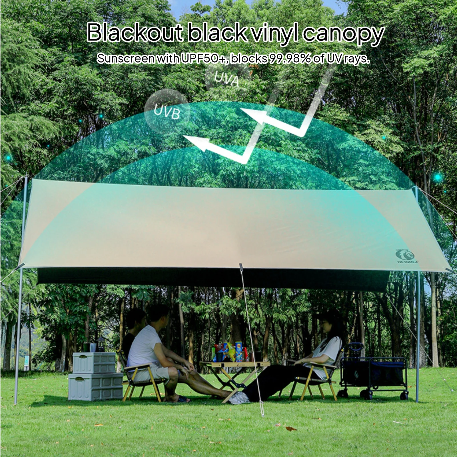 Rectangular Tarp Canopy Rubberized Coating Waterproof Camping Tarp Camping Sun Sail Black Underside
Rectangular Tarp Canopy Rubberized Coating Waterproof Camping Tarp Camping Sun Sail Black Underside