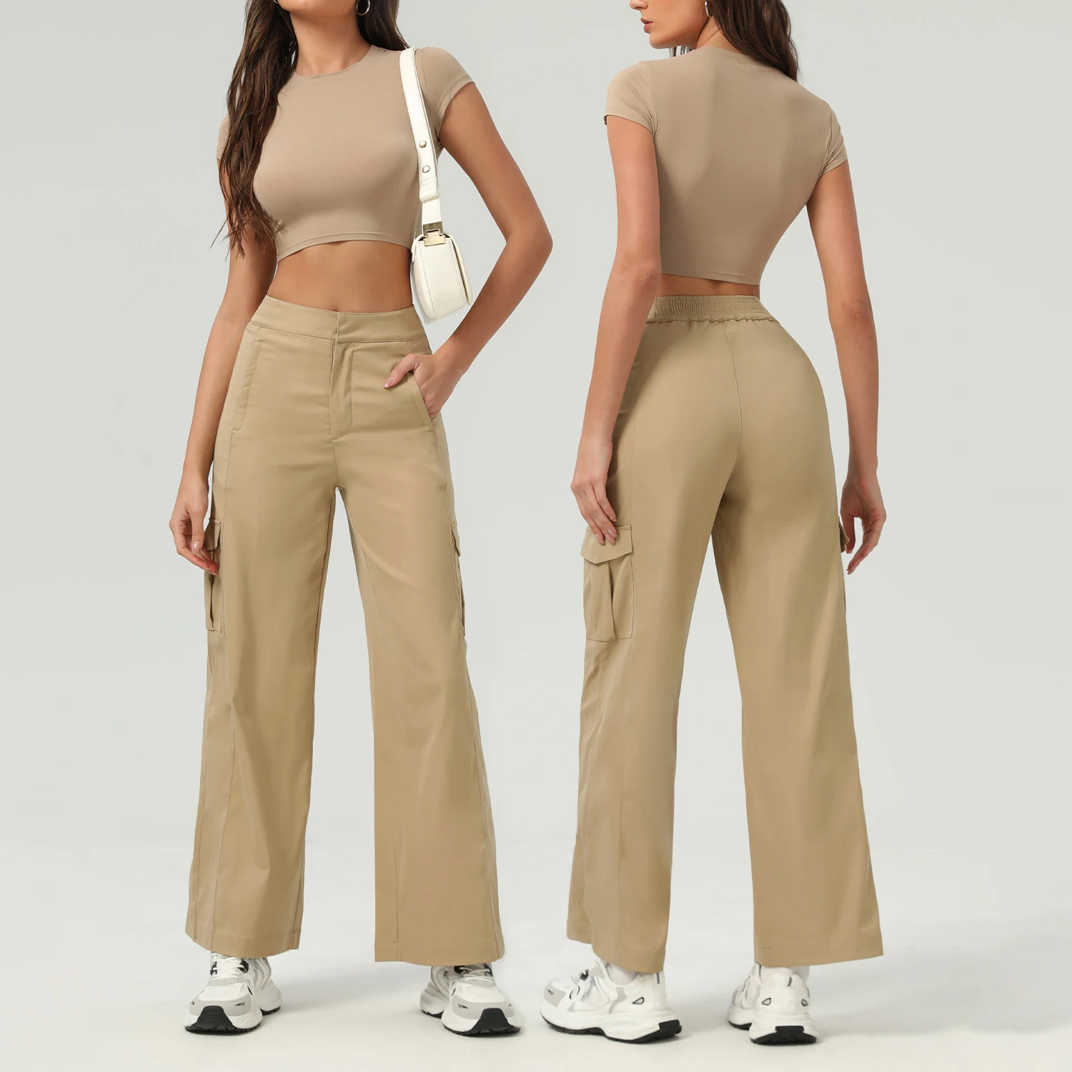 New Street Trend Workwear Pants Set Slim and Skinny Wide Leg Pants High Stretch Short Sleeve T-Shirt Set Gym Workout Sportswear
New Street Trend Workwear Pants Set Slim and Skinny Wide Leg Pants High Stretch Short Sleeve T-Shirt Set Gym Workout Sportswear