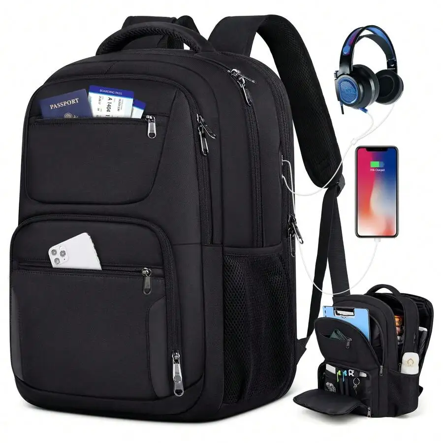 17.3" Travel Laptop Backpack: 45L Anti-Theft with USB Charging, Water Resistant for Business & College.
17.3" Travel Laptop Backpack: 45L Anti-Theft with USB Charging, Water Resistant for Business & College.
