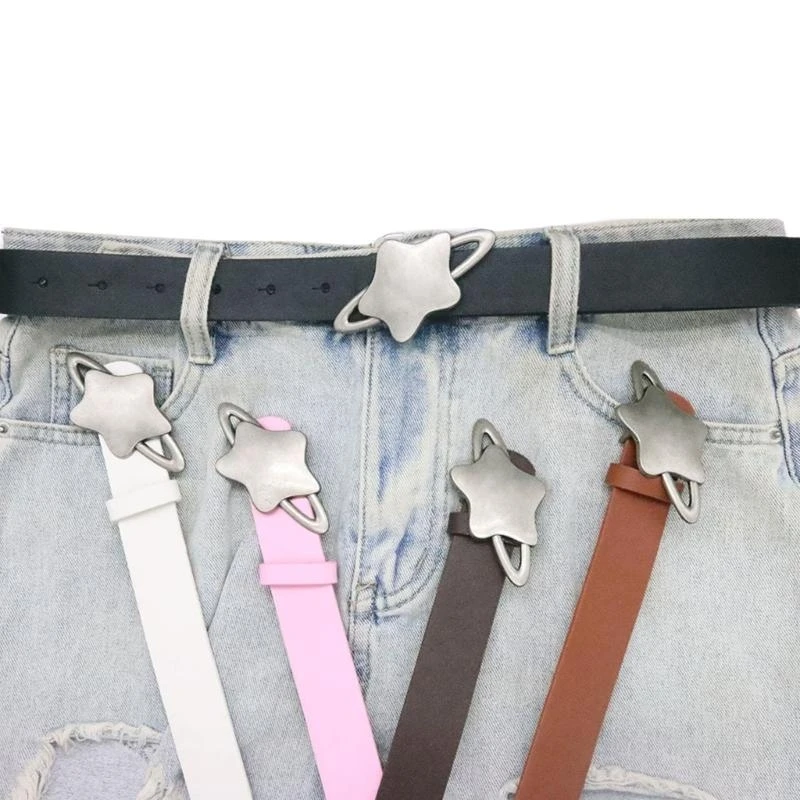 39BB Classical Waist Belt With Distinctive Five Pointed Star Buckle for Everyday Wear
39BB Classical Waist Belt With Distinctive Five Pointed Star Buckle for Everyday Wear