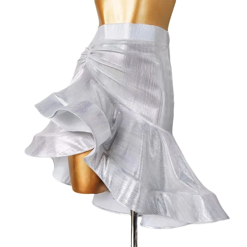 Women's Halter V-Neck Latin Dance Dress Open Back Ruffle Hem Professional Salsa Rumba Practice & Performance Wear
Women's Halter V-Neck Latin Dance Dress Open Back Ruffle Hem Professional Salsa Rumba Practice & Performance Wear