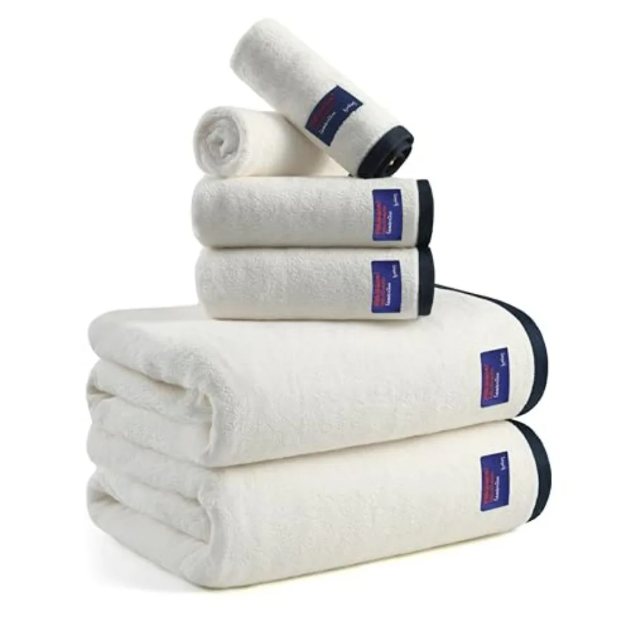 Luxury Bath Towel Set of 6, 100 Cotton - 2 Bath Towels, 2 Hand Towels, 2 Washcloths, Ultra Soft Highly Absorbent Quick Dry Whit
Luxury Bath Towel Set of 6, 100 Cotton - 2 Bath Towels, 2 Hand Towels, 2 Washcloths, Ultra Soft Highly Absorbent Quick Dry Whit