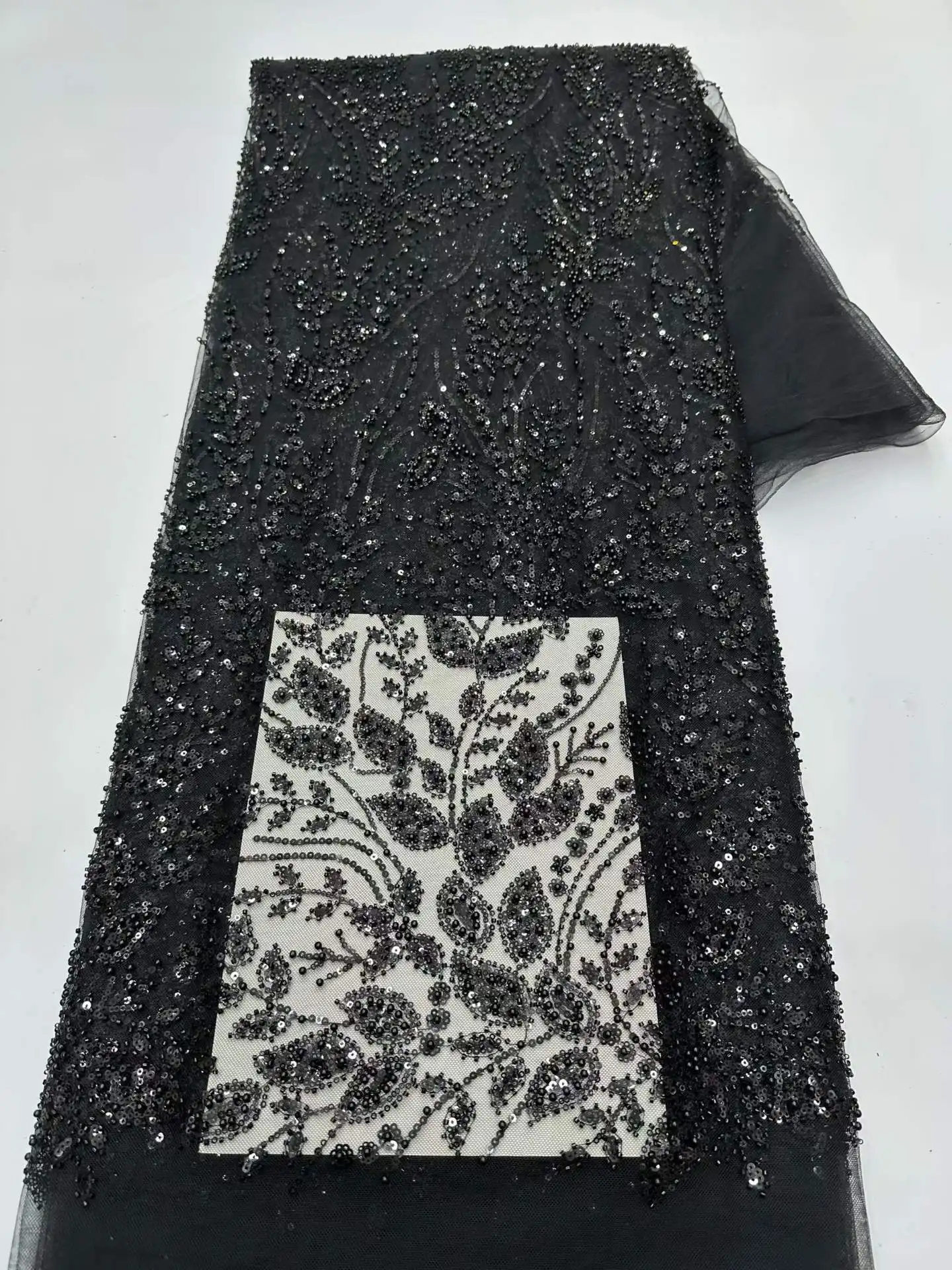 2026 French Embroidered Mesh Lace High Quality 5 Yards Sequined Beaded African Tulle Lace Fabric Elegant Dress for Women Sewing
2026 French Embroidered Mesh Lace High Quality 5 Yards Sequined Beaded African Tulle Lace Fabric Elegant Dress for Women Sewing