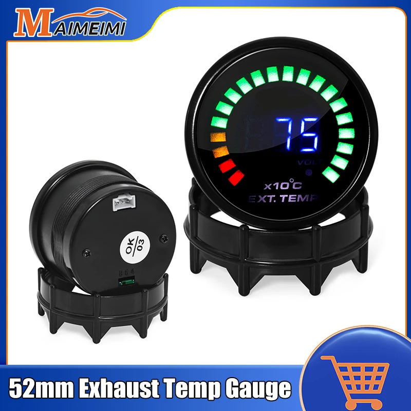 52mm Car Exhaust Temperature Meter Digital EXT Temp 0~130×10 Celsius Gauge Engine Temperature Sensor Exhaust Pot For All 12V Car
52mm Car Exhaust Temperature Meter Digital EXT Temp 0~130×10 Celsius Gauge Engine Temperature Sensor Exhaust Pot For All 12V Car