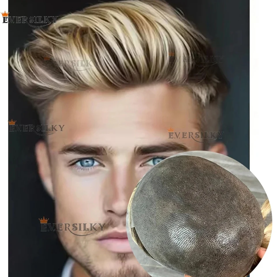 Natural Hairline 0.06mm Super Thin Skin Ombre Blonde Brown Root 4t/613 Male Wig100%Human Hair Bald Replacement Capillar Prosthes
Natural Hairline 0.06mm Super Thin Skin Ombre Blonde Brown Root 4t/613 Male Wig100%Human Hair Bald Replacement Capillar Prosthes
