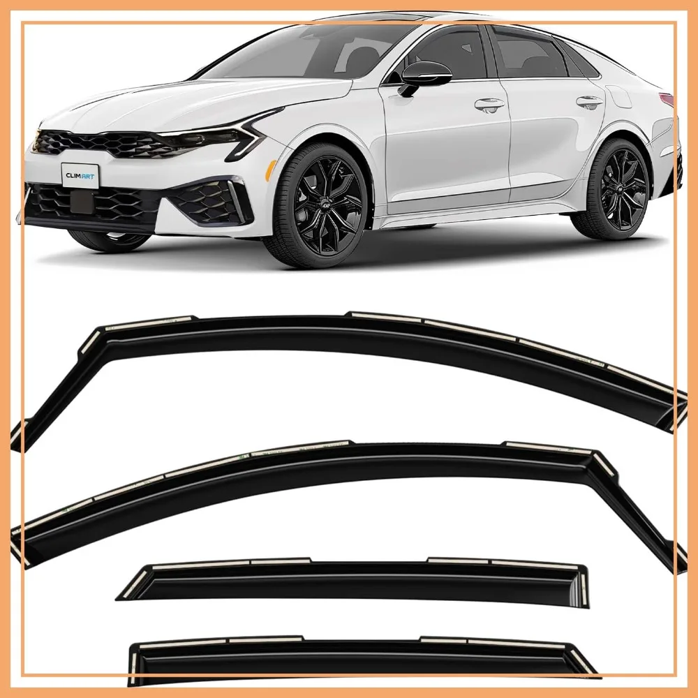 In-Channel Rain Guards for Kia K5 2021-2026, Durable Window Deflectors, Vent Visors, 4 Pcs
In-Channel Rain Guards for Kia K5 2021-2026, Durable Window Deflectors, Vent Visors, 4 Pcs