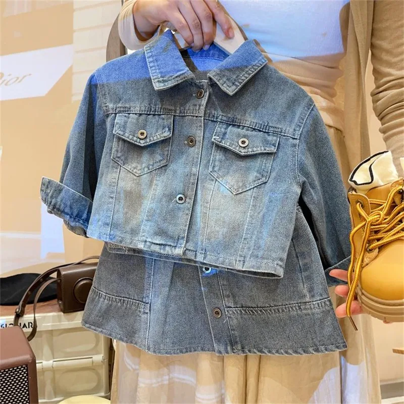 Spring Autumn Girls Set Korean Edition Children's Casual Denim Jacket+Half Skirt Retro Two Piece Set
Spring Autumn Girls Set Korean Edition Children's Casual Denim Jacket+Half Skirt Retro Two Piece Set