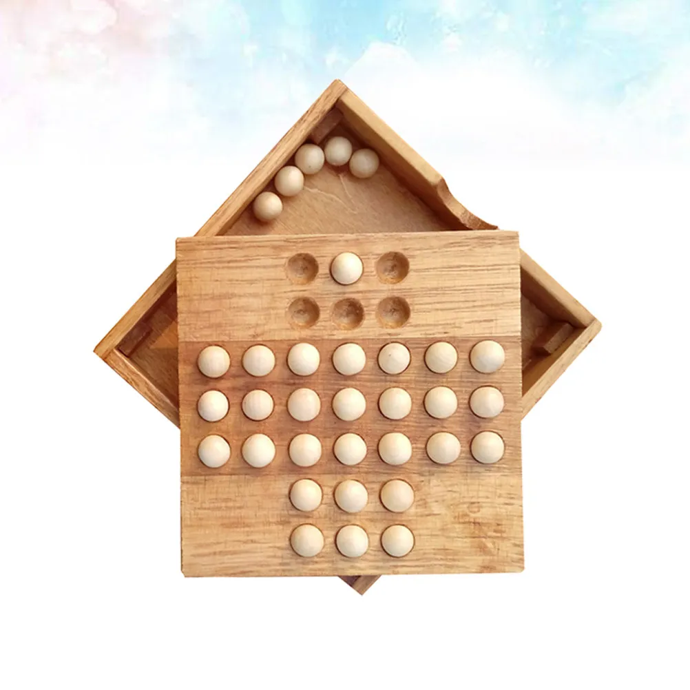 Wooden Single Chess Peg Board Classical Intelligence Game Educational Learning Present for Adults Family Entertainment
Wooden Single Chess Peg Board Classical Intelligence Game Educational Learning Present for Adults Family Entertainment