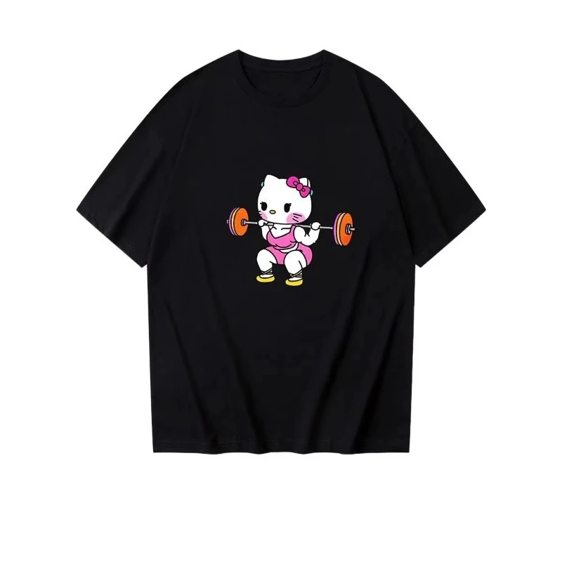 MINISO Sanrio Gym Sports Hello Kitty Joint футболка Летняя мужская и женская футболка больших размеров Свободный повседневный трендовый универсальный топ с короткими рукавами
MINISO Sanrio Gym Sports Hello Kitty Joint футболка Летняя мужская и женская футболка больших размеров Свободный повседневный трендовый универсальный топ с короткими рукавами