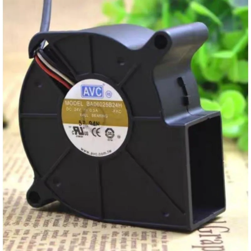 New Cooler Fan for AVC 6025 6CM 24V 0.3A BA06025B24H Turbo Centrifugal Double Ball Cooling Fan 60 * 60 * 25MM
New Cooler Fan for AVC 6025 6CM 24V 0.3A BA06025B24H Turbo Centrifugal Double Ball Cooling Fan 60 * 60 * 25MM