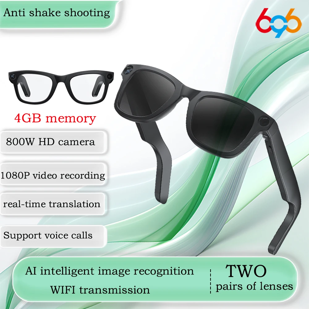 Солнцезащитные очки для вызова HD, перевод в реальном времени, камера 800 Вт, камера 1080P, запись видео, голосовой помощник, умное распознавание изображений, умные очки
Солнцезащитные очки для вызова HD, перевод в реальном времени, камера 800 Вт, камера 1080P, запись видео, голосовой помощник, умное распознавание изображений, умные очки