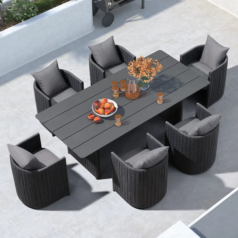 Custom Outdoor Tables And Chairs Garden Courtyard Nordic High-end Villa Hotel Commercial Aluminum Alloy Outdoor Yard Dining Tabl
Custom Outdoor Tables And Chairs Garden Courtyard Nordic High-end Villa Hotel Commercial Aluminum Alloy Outdoor Yard Dining Tabl