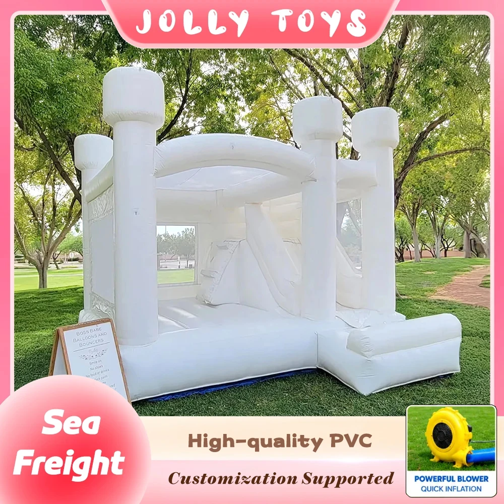 Outdoor White Bouncy Castle Indoor Suitable for Birthday Party Wedding Inflatable Castle Inflatable Slide Trampoline with Blower
Outdoor White Bouncy Castle Indoor Suitable for Birthday Party Wedding Inflatable Castle Inflatable Slide Trampoline with Blower
