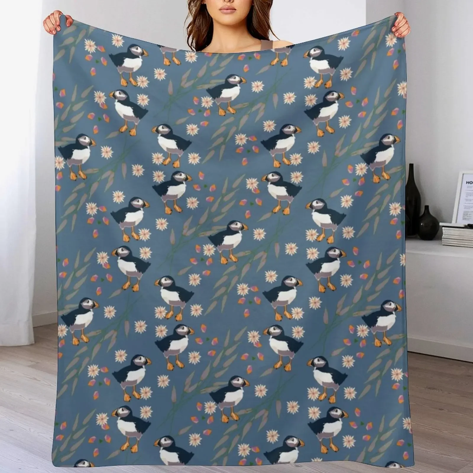 Exotic Animals Collection - Puffins on Blue Throw Blanket Ultra Soft Flannel Fleece Blanket for All Seasons
Exotic Animals Collection - Puffins on Blue Throw Blanket Ultra Soft Flannel Fleece Blanket for All Seasons