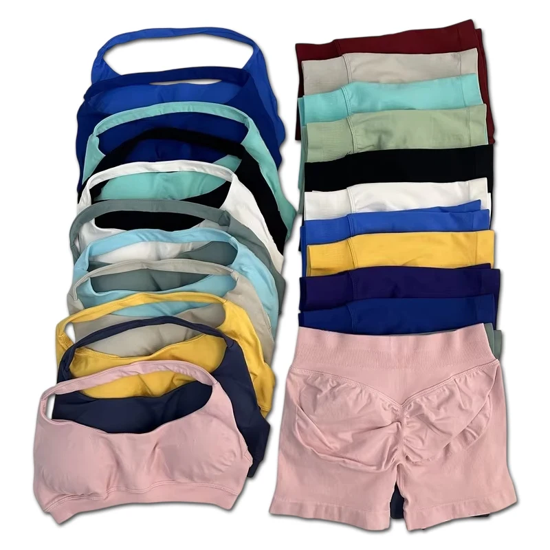 2Pcs Impact Shorts Set Seamless Yoga Set Workout Scrunch Shorts Sets Halter Sports Bra Scrunch Shorts Fitness Clothes Gym Suit
2Pcs Impact Shorts Set Seamless Yoga Set Workout Scrunch Shorts Sets Halter Sports Bra Scrunch Shorts Fitness Clothes Gym Suit
