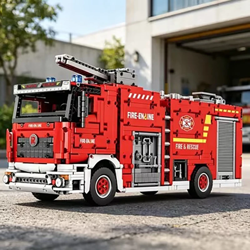 MOC City Fire Truck Building Blocks 2692PCS RC Water Jet Rescue Vehicle Model Technical Bricks DIY Toy Gifts for Teenagers
MOC City Fire Truck Building Blocks 2692PCS RC Water Jet Rescue Vehicle Model Technical Bricks DIY Toy Gifts for Teenagers