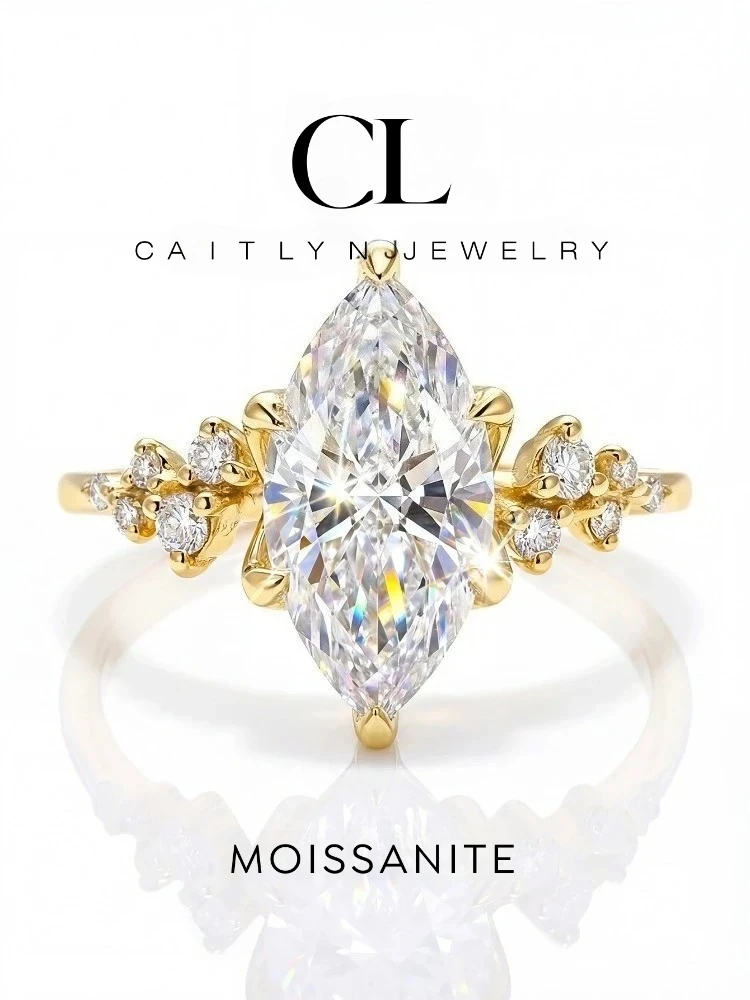 Elegant Classic 2CT Lace Marquise Moissanite Ring For Women 925 Sterling Silver Engagement Luxury High Quality Fine Jewelry
Elegant Classic 2CT Lace Marquise Moissanite Ring For Women 925 Sterling Silver Engagement Luxury High Quality Fine Jewelry