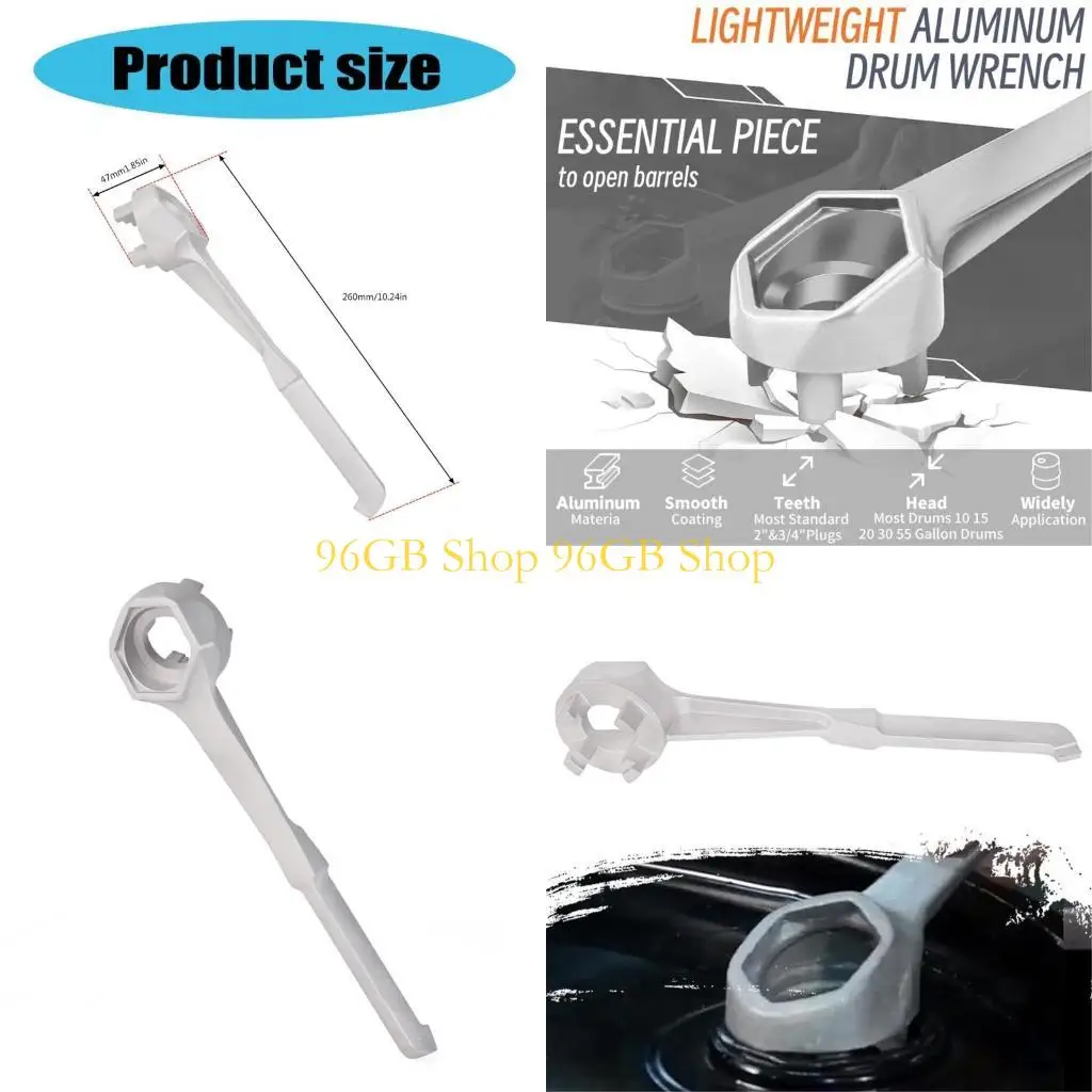 96 ГБ барабанного гаечного гаечного ключа для открытия нефтяной барабанной крышки. 
96 ГБ барабанного гаечного гаечного ключа для открытия нефтяной барабанной крышки.