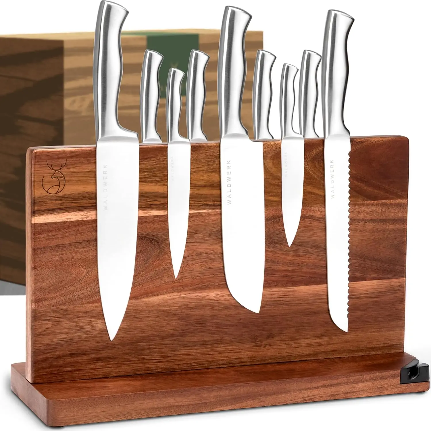 Extra Large Magnetic Knife Holder (16”) - Acacia Wood Knife Block Without Knives - Knife Holder
Extra Large Magnetic Knife Holder (16”) - Acacia Wood Knife Block Without Knives - Knife Holder