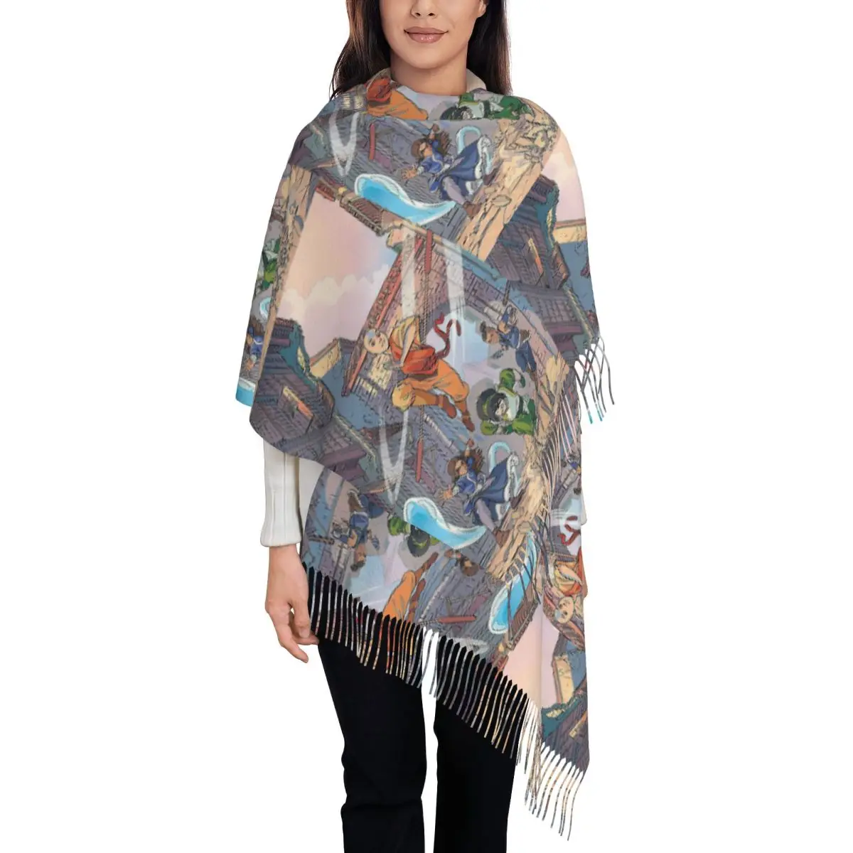 Design Avatar Aang Scarf Tassel Scarves Women Soft Warm Shawls and Wraps Large Fall Winter Shawl Wrap
Design Avatar Aang Scarf Tassel Scarves Women Soft Warm Shawls and Wraps Large Fall Winter Shawl Wrap