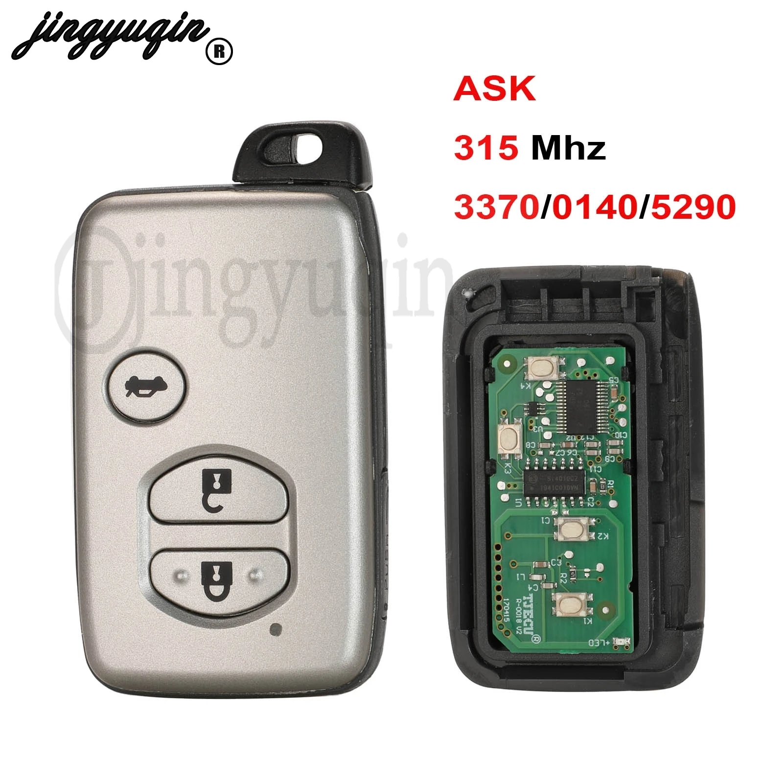 jingyuqin For Toyota Avalon Camry Highlander RAV4 Sequoia Replacement Remote Control Car Key 315Mhz 3370/0140/5290
jingyuqin For Toyota Avalon Camry Highlander RAV4 Sequoia Replacement Remote Control Car Key 315Mhz 3370/0140/5290