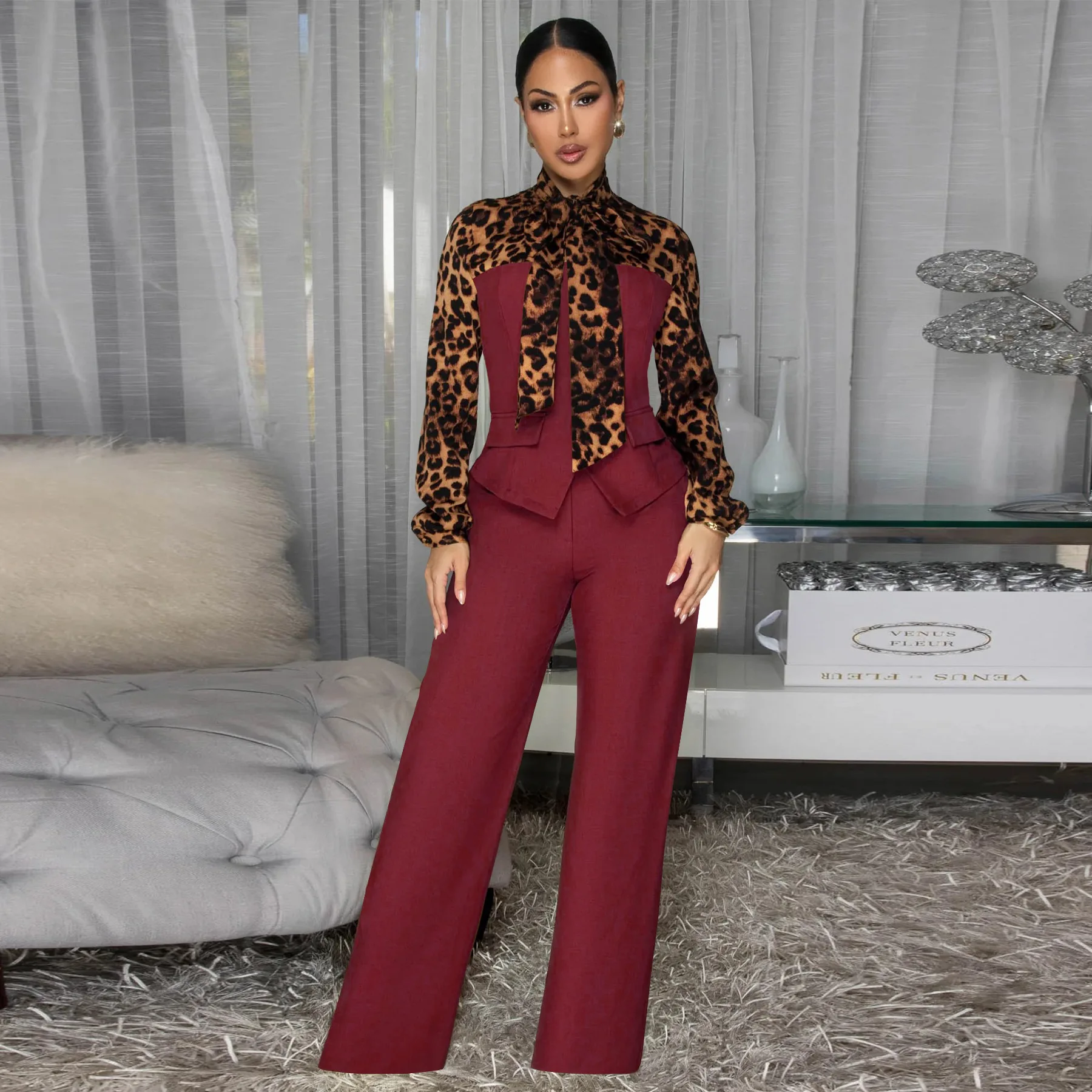 Set for Women Dressy Elegant Long Straight Pants 2 Piece Sets for Party Club with Cotton
Set for Women Dressy Elegant Long Straight Pants 2 Piece Sets for Party Club with Cotton