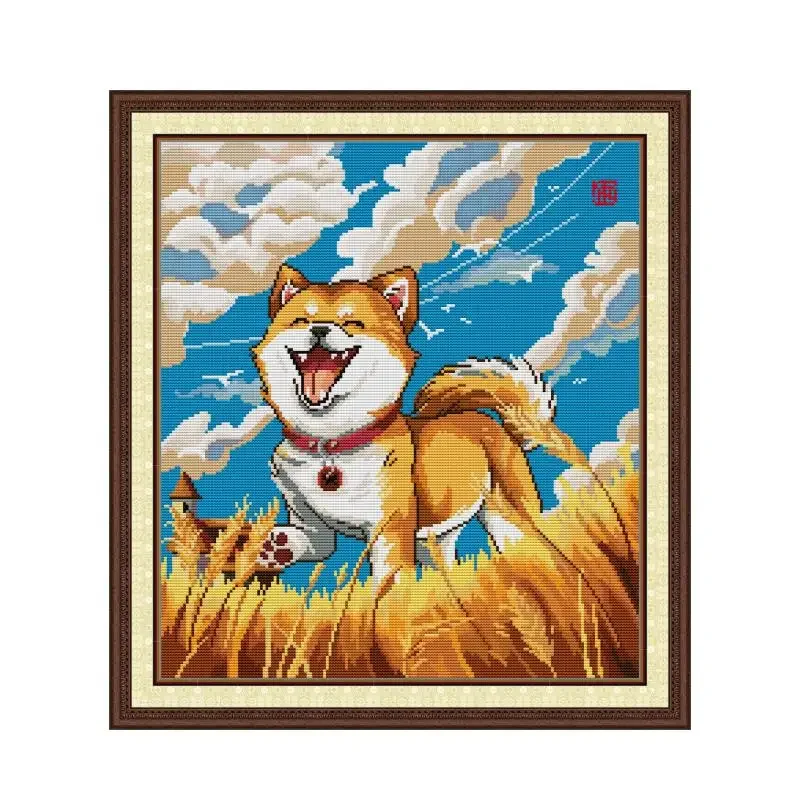 Embroidery 16CT 14CT 11CT Painting Happy Shiba Inu Animal Cross Stitch Kits DMC Printed Canvas DIY Handmade Home Decoration
Embroidery 16CT 14CT 11CT Painting Happy Shiba Inu Animal Cross Stitch Kits DMC Printed Canvas DIY Handmade Home Decoration
