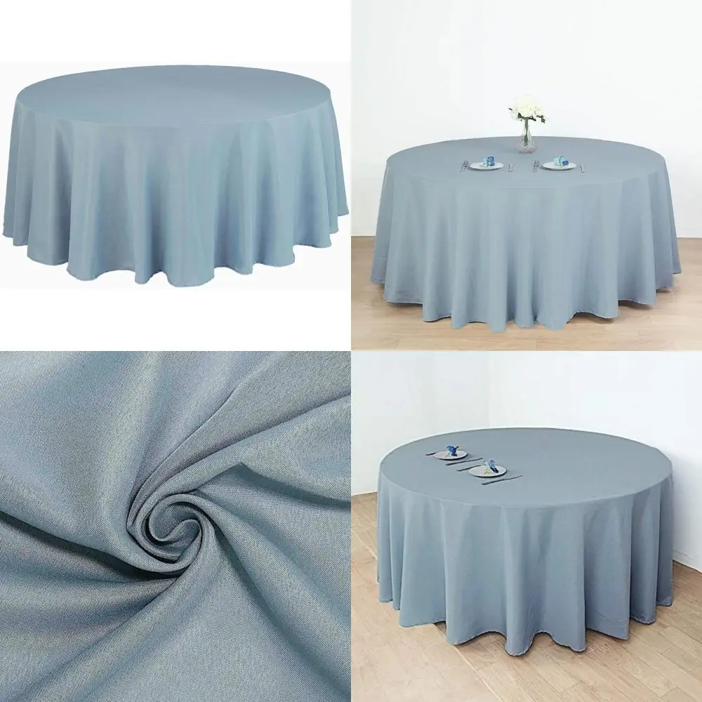 Round Polyester Tablecloths 120 Inch Dusty Blue for Weddings, Parties, and Banquets - 6 Pack Elegant Fabric Table Covers
Round Polyester Tablecloths 120 Inch Dusty Blue for Weddings, Parties, and Banquets - 6 Pack Elegant Fabric Table Covers