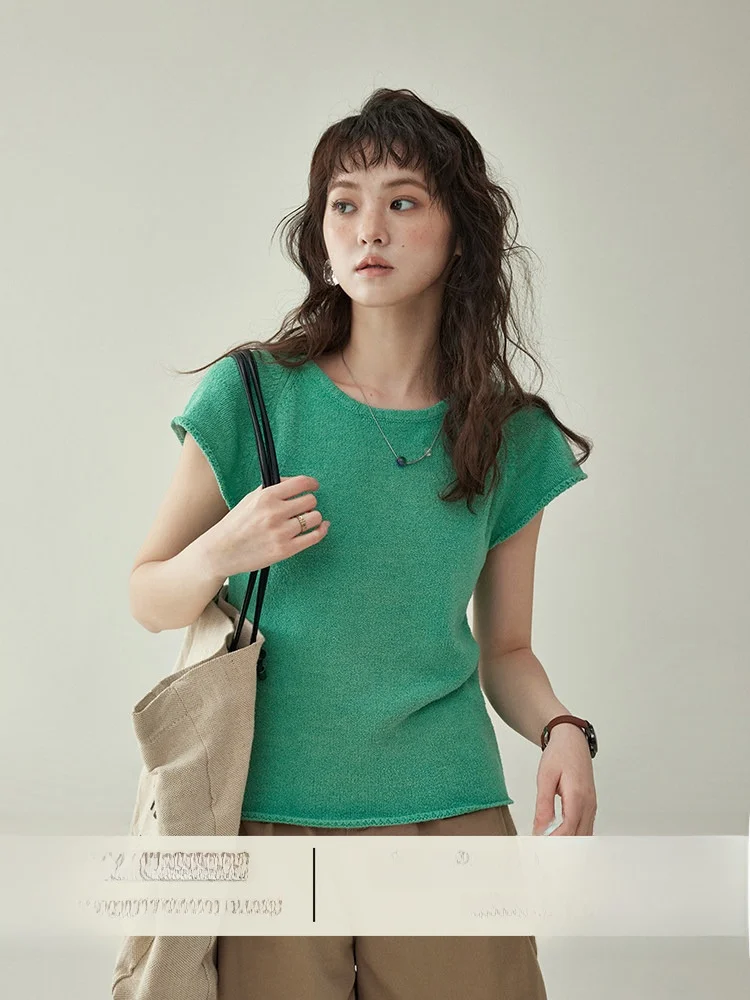 AMUU North Island Slim Fit round Neck Knitwear T-Shirt Women Summer Loose Flying Sleeve Thin Casual Style Pure Color Top
AMUU North Island Slim Fit round Neck Knitwear T-Shirt Women Summer Loose Flying Sleeve Thin Casual Style Pure Color Top