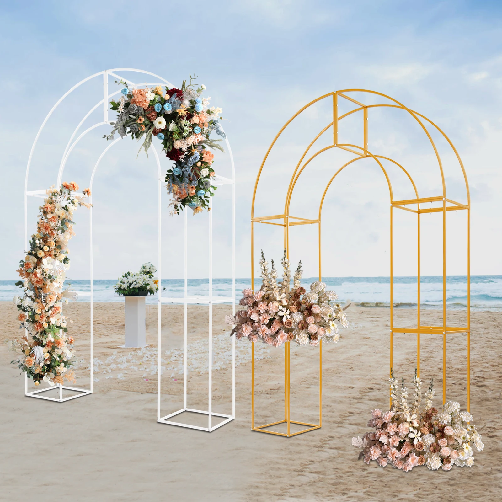 5*7.5ft Wedding Arch Flowers Frame,3D White Iron Backdrop Stand,Wedding Party Arch Backdrop Stand,for Weddings,Parties
5*7.5ft Wedding Arch Flowers Frame,3D White Iron Backdrop Stand,Wedding Party Arch Backdrop Stand,for Weddings,Parties