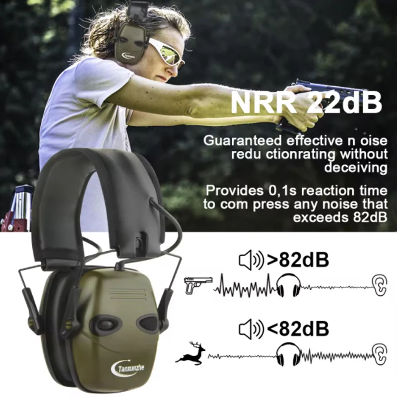 Fall/Winter 2025 Tactical electronic shooting earmuffs Outdoor hunting pickup and noise cancellation affect hearing protection 
Fall/Winter 2025 Tactical electronic shooting earmuffs Outdoor hunting pickup and noise cancellation affect hearing protection