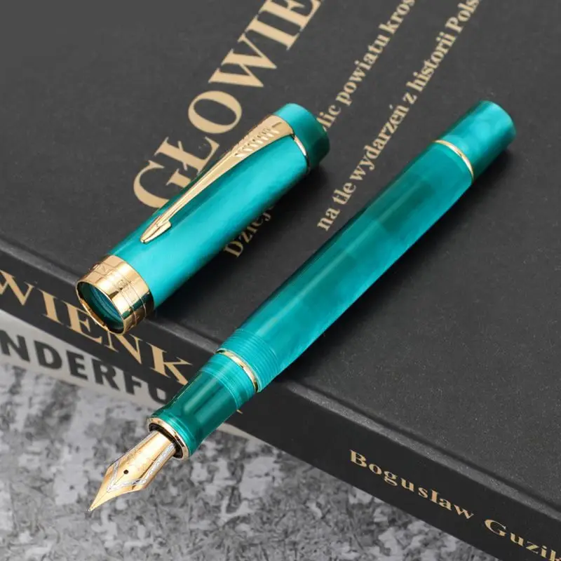 JinHao 100 Fountain Pen Acrylic Business blue Spin Arrow #6 35 Nib Fude Calligraphy Office Supplies Golden Ink Pen
JinHao 100 Fountain Pen Acrylic Business blue Spin Arrow #6 35 Nib Fude Calligraphy Office Supplies Golden Ink Pen