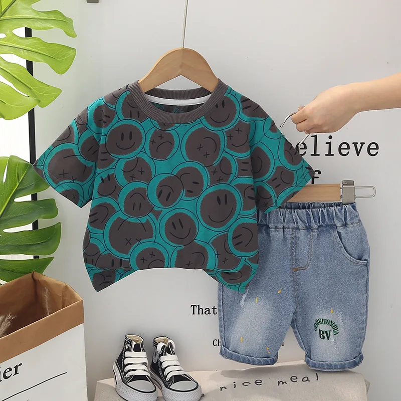 2024 Designer Baby Boy 18 Months Old Summer Clothes for Kids Full Printed Short Sleeve T-shirts and Shorts 2PCS Boys Outfits Set
2024 Designer Baby Boy 18 Months Old Summer Clothes for Kids Full Printed Short Sleeve T-shirts and Shorts 2PCS Boys Outfits Set